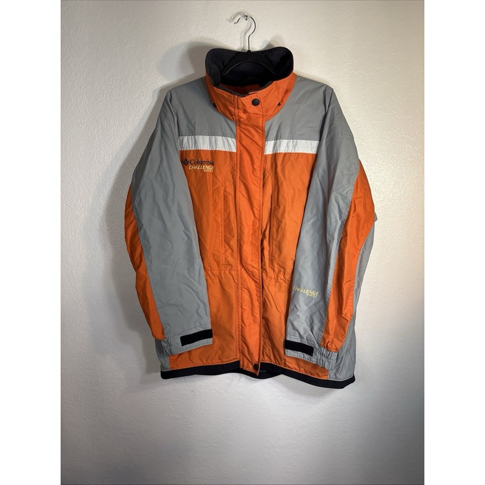 Columbia Women's Challenge Series Winter Ski Jacket Coat w/o Hood Large Orange